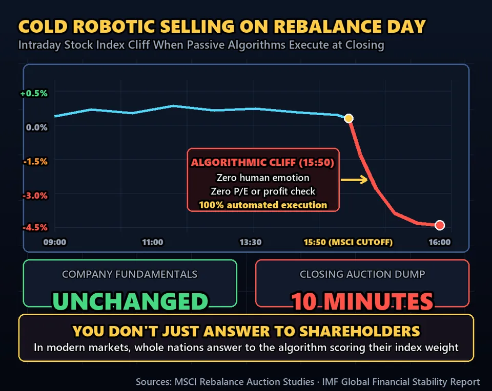 Diagram GeeGit: No human emotion, no research on company profits: just cold, robotic selling to match the new formula.