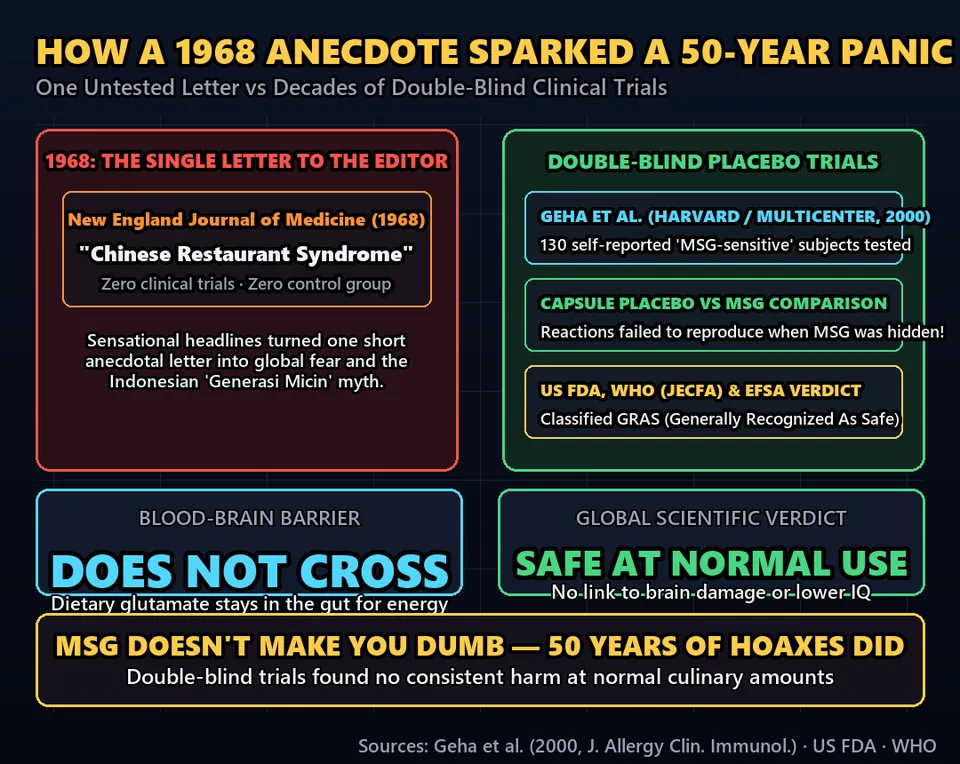 Diagram GeeGit: This entire global panic began in nineteen sixty-eight from a single, untested letter in a medical journal.