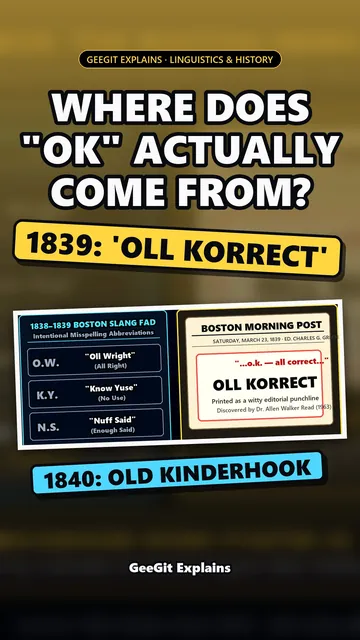 Sampul short: Where does 'OK' come from? An 1839 newspaper joke