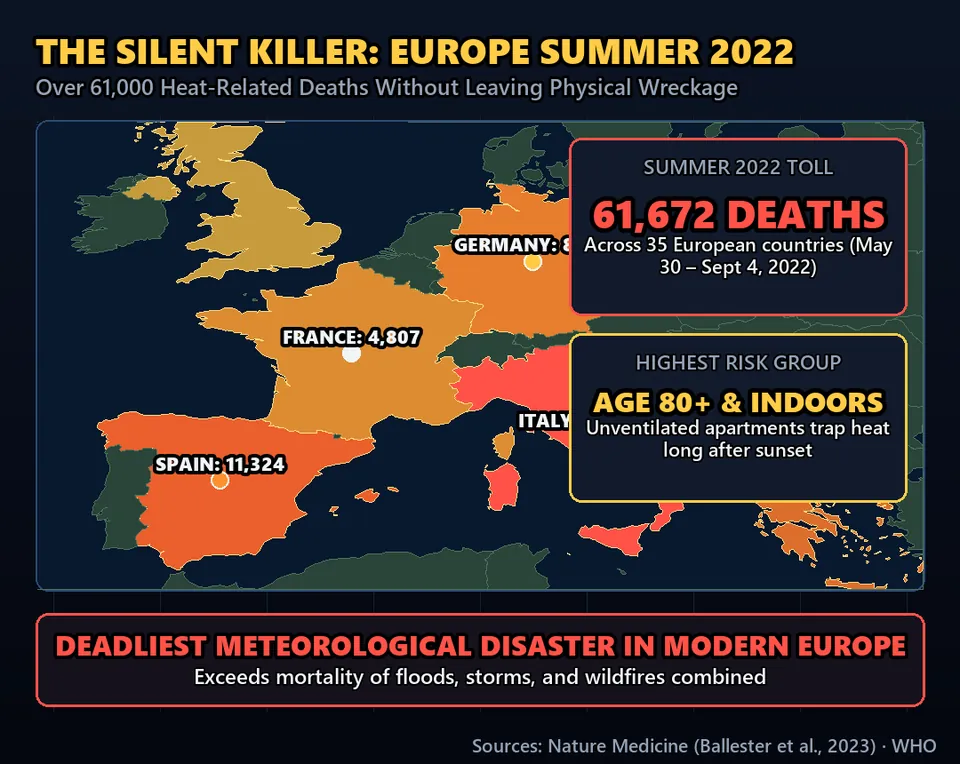 Diagram GeeGit: Hurricanes crush buildings. Earthquakes tear roads apart. But the deadliest natural disasters leave no wreckage at all.