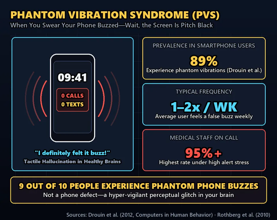 Diagram GeeGit: You felt your phone vibrate in your pocket. You pull it out: zero messages, zero notifications.