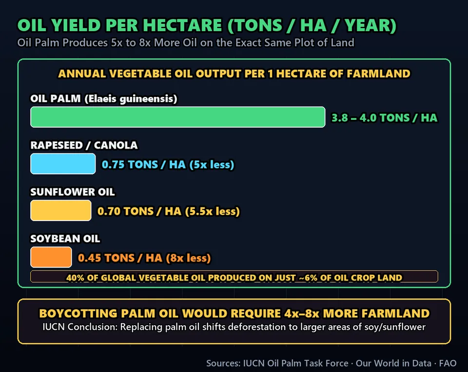 Diagram GeeGit: Second, the biology: oil palm is an agricultural freak of nature.